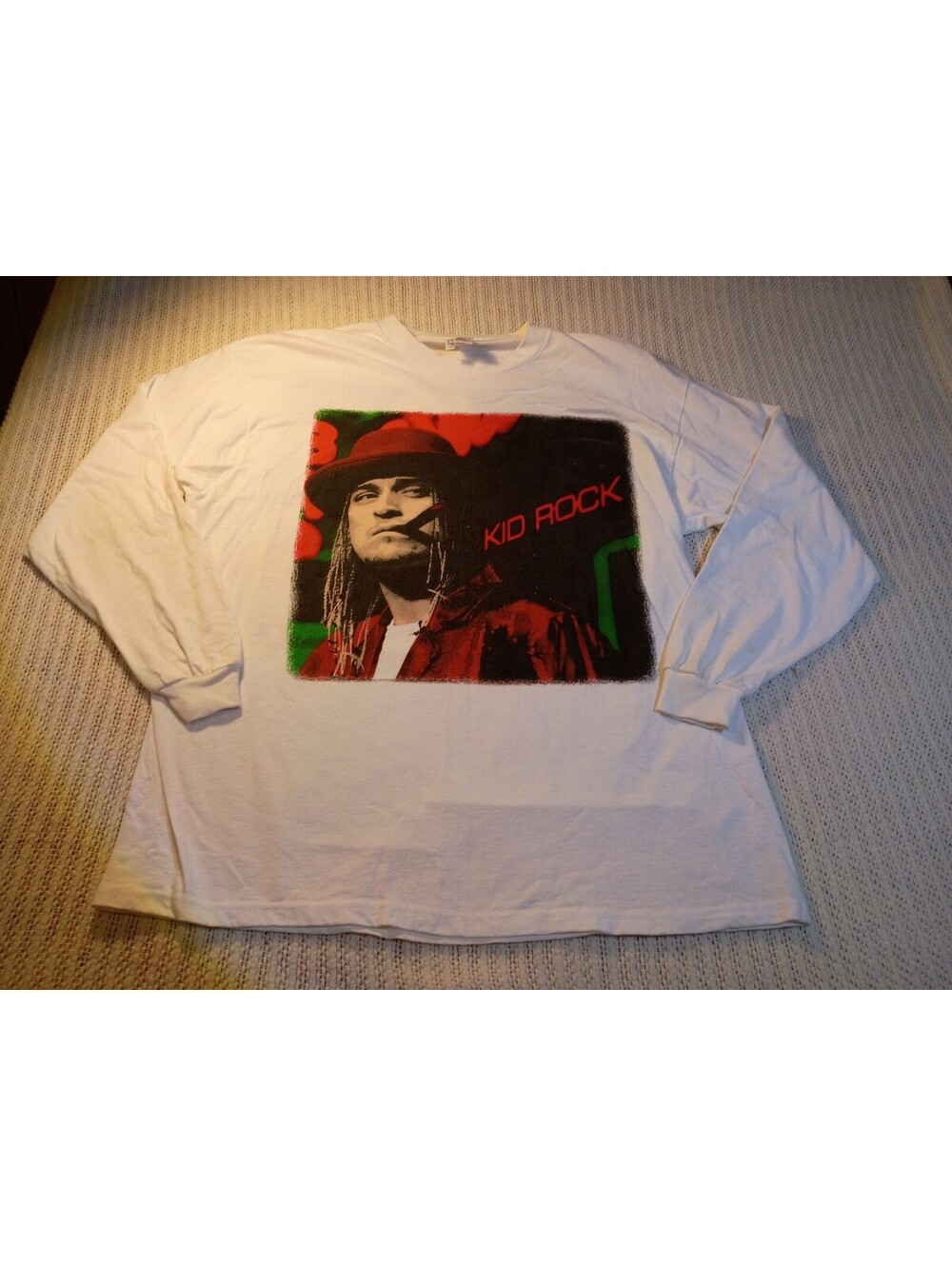 Vintage Kid Rock Long Sleeve White T-Shirt Adult XL